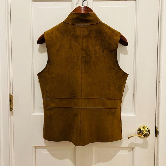 Vintage Suede LAUREN DRY GOODS SUPPLY COMPANY Sleeveless Vest Petite Medium - Picture 6 of 16